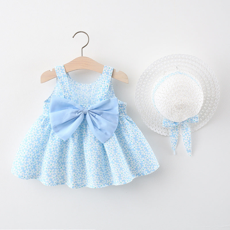 Summer Baby Girl Dress Flower Princess Dresses for Girl Birthday Clothing With Hat Baby Suit Outfit