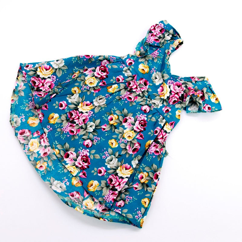 Lifestyle Baby Girl Dress For New Summer Suit For 22-23 Inch Reborn Dolls Baby Clothes Beach Dress Blue Flowers Babies Clothes