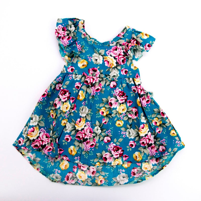 Lifestyle Baby Girl Dress For New Summer Suit For 22-23 Inch Reborn Dolls Baby Clothes Beach Dress Blue Flowers Babies Clothes