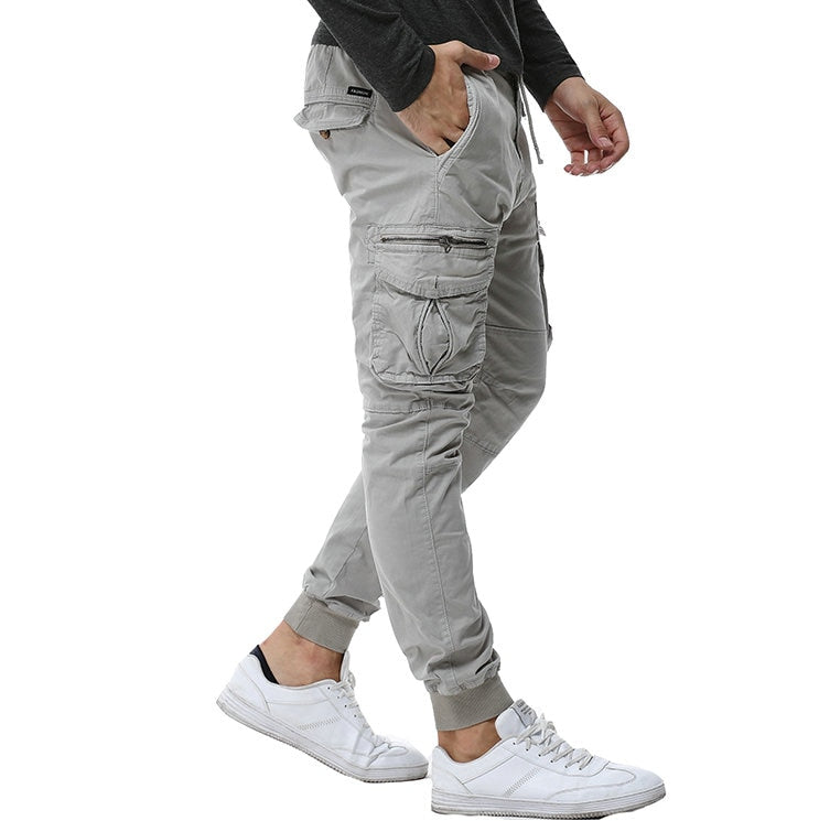 Safari Style Men's Pants Cotton Camouflage Military Cargo Pants Men Tactical Trousers Overalls Pantalon Homme