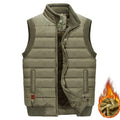 Mens Jacket Sleeveless Vest Winter Male Fleece Warm Vest Coats Men Stand Collar Army Thicken Waistcoats Clothing