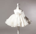 Baby Clothing Infant Newborn Baby Girls Solid Dress Formal Solid Dresses Flower Princess Party White Gown