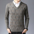 New Sweater For Mens Pullovers V Neck Slim Fit Jumpers Knit Thick Warm Autumn Style Casual Clothing Men