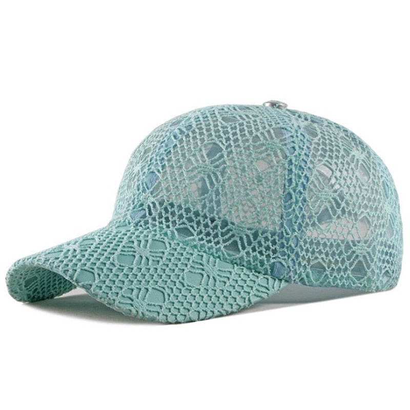 Casquettes de Baseball respirantes creuses pour femmes, taille ajustable, casquette en maille, nouvelle Ventilation, dentelle, chapeau féminin