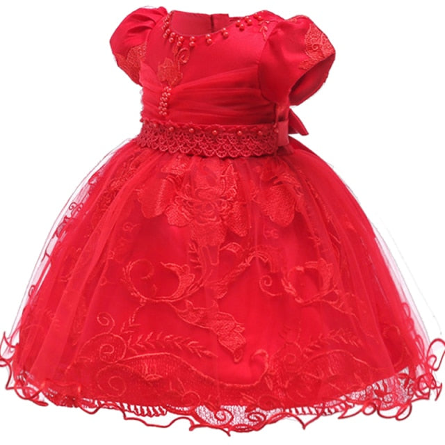 Robe de noël pour petites filles, robes à fleurs pour anniversaire de 1 an, pour mariage, baptême de princesse, anniversaire