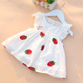 Baby Dresses Summer Baby Girls Clothes Flowers Strawberry Embroidery Baby Princess Dress Cute Cotton Kids Clothing 0-3T