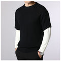 Sweater Men Spring Autumn Warm Mens Patchwork Sweaters Casual O-Neck Pull Homme Long-sleeve Pullover Men