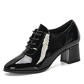 Women Pumps Shoes Ladies Round Toe Lace-Up Casual Shoes Footwear