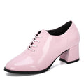 Women Pumps Shoes Ladies Round Toe Lace-Up Casual Shoes Footwear