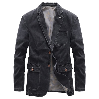 Autumn Men‘s Denim Jacket Trendy Thin Denim Suits Jean Jackets Outwear Casual Windbreaker Cowboy Coats Clothing