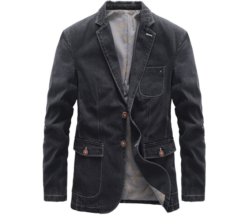 Autumn Men‘s Denim Jacket Trendy Thin Denim Suits Jean Jackets Outwear Casual Windbreaker Cowboy Coats Clothing