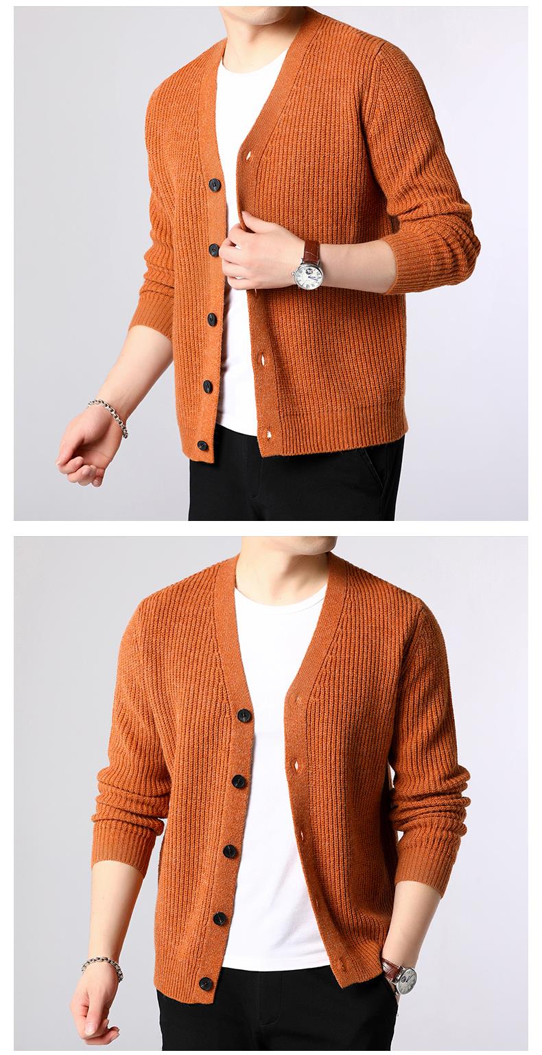 Sweater Men Cardigan Thick Slim Fit Jumpers Knitwear Warm Winter Style Casual Clothing Male