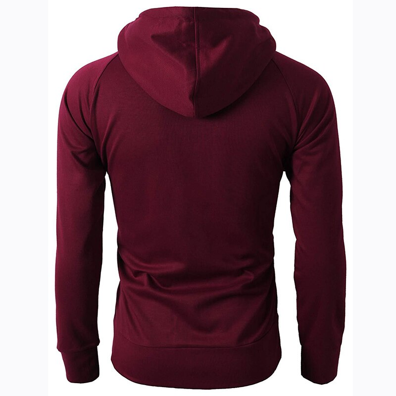 Autumn Spring Drawstring Zipper Men Hoodies Jacket Hooded Sweatshirt Male Long Sleeve Pocket Pullover Hoodie Coat