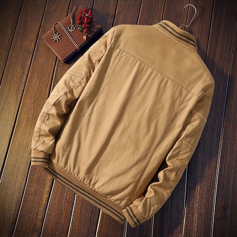 Autumn Men's Polit Bomber Jackets Casual Male Outwear Thick Warm Windbreaker Jacket Man Slim Fit Baseball Coats Clothing