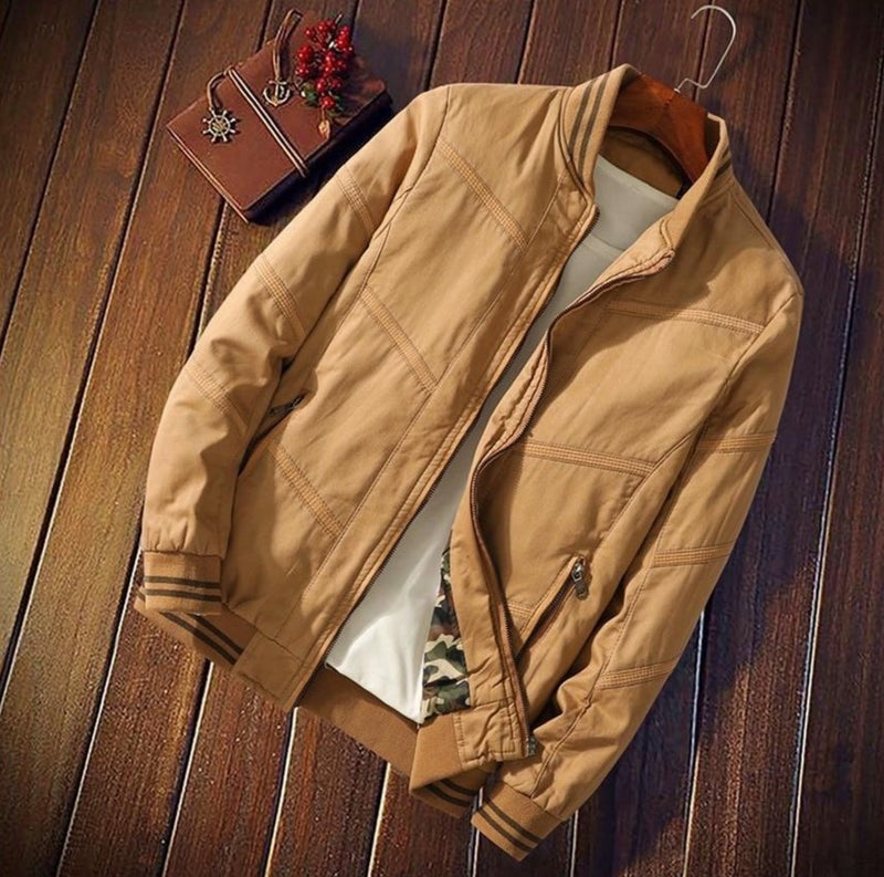 Autumn Men's Polit Bomber Jackets Casual Male Outwear Thick Warm Windbreaker Jacket Man Slim Fit Baseball Coats Clothing