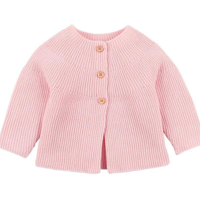 Cardigan tricoté en coton pour bébé fille, pull à manches longues, vêtements pour bébé, vêtements d'extérieur pour nouveau-né