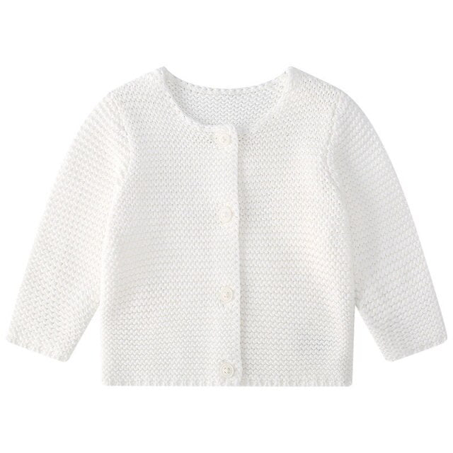 Cardigan tricoté en coton pour bébé fille, pull à manches longues, vêtements pour bébé, vêtements d'extérieur pour nouveau-né