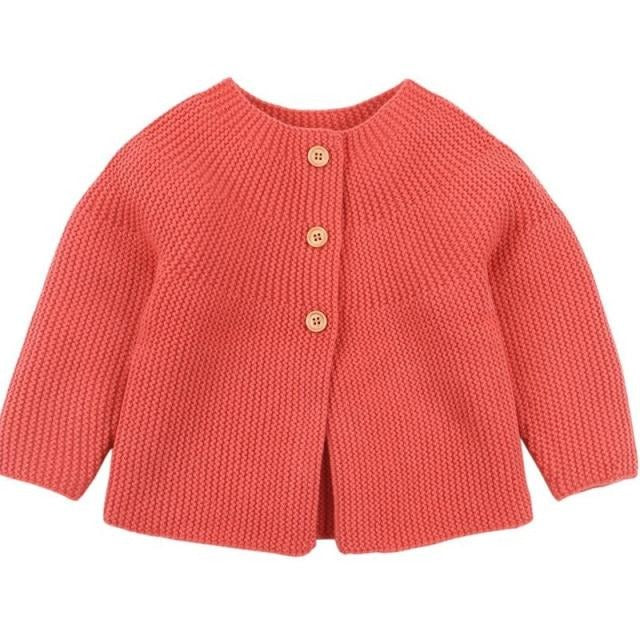 Cardigan tricoté en coton pour bébé fille, pull à manches longues, vêtements pour bébé, vêtements d'extérieur pour nouveau-né