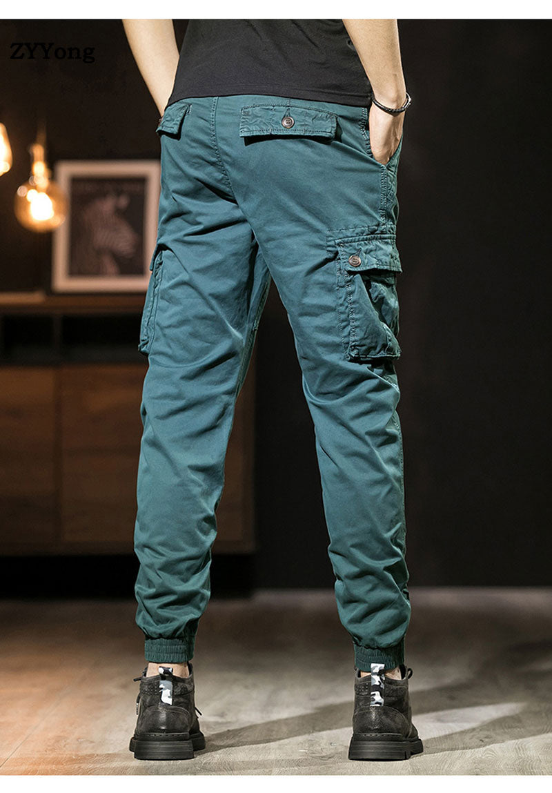 New Men's Casual Pants 4-Color Cotton Slim Men's Overalls Men's Casual Classic Style Stretch Comfortable Men's Trousers