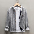 New Winter Thick Shirt For Men Long Sleeve Flannel Keep Warm Striped Shirt High Quality Male Tops Clothing