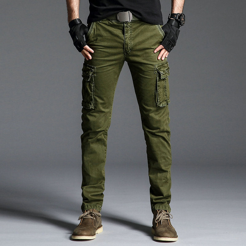 Cotton Mens Cargo Pants Army Tactical Pants Male Multi-pocket Outwear Straight Trousers Military Pant Men Pantalon Homme