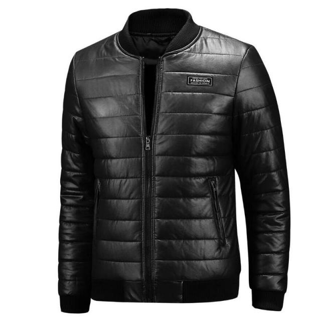 Warm Autumn Winter Leather Jacket Men Casual Mens Motorcycle Leather Jackets and Coats