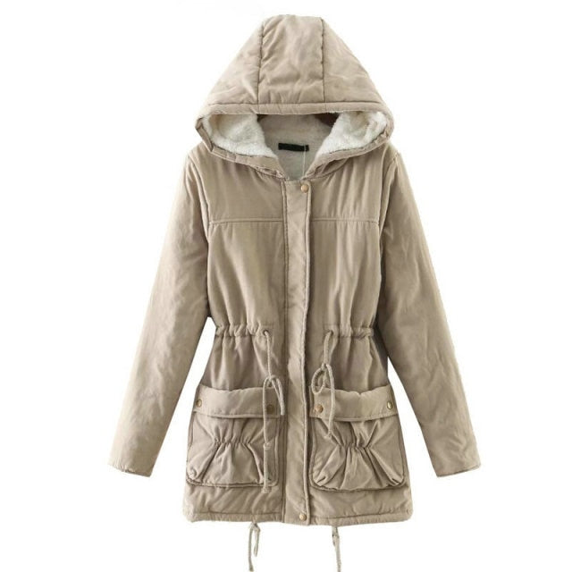 Veste d'hiver femmes Hip Hop Streetwear coton rembourré manteau d'hiver femmes chaud fermeture éclair Parka femmes à capuche longue veste manteau