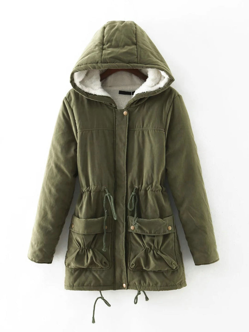 Veste d'hiver femmes Hip Hop Streetwear coton rembourré manteau d'hiver femmes chaud fermeture éclair Parka femmes à capuche longue veste manteau