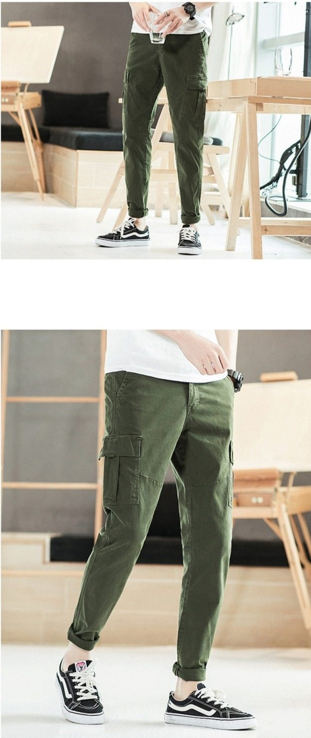 Casual Style Cargo Pants Mens Multi-Pocket Military Tactical Pants Men Outwear