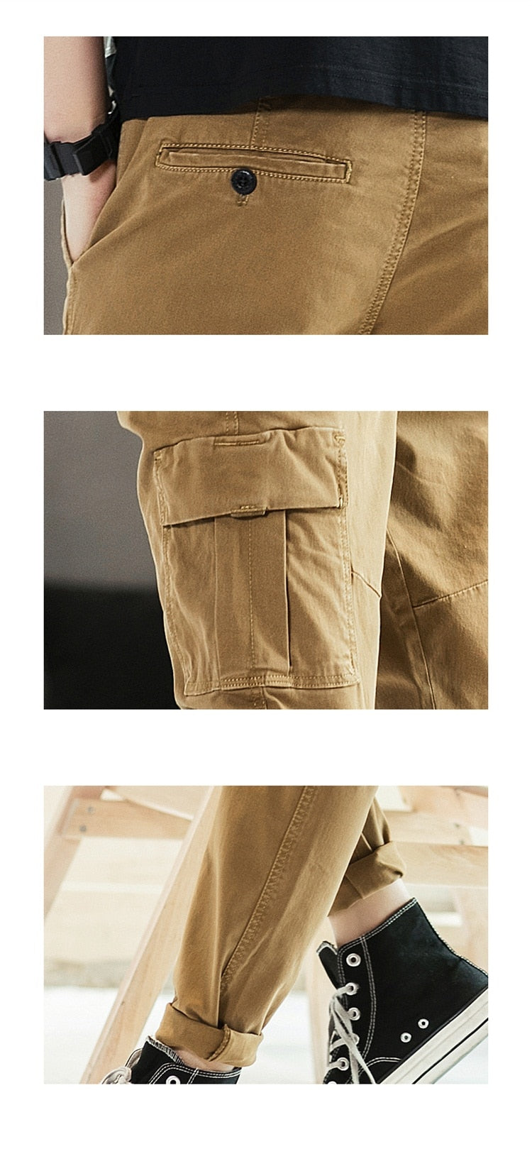 Casual Style Cargo Pants Mens Multi-Pocket Military Tactical Pants Men Outwear