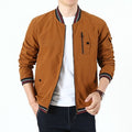 Men's Bomber Zipper Jacket Double-Side Wear Cotton Coats Casual Outwear Slim Fit Baseball Jackets Men Clothing