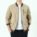 Men's Bomber Zipper Jacket Double-Side Wear Cotton Coats Casual Outwear Slim Fit Baseball Jackets Men Clothing