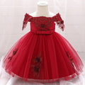 Été Infantil premier anniversaire robe baptême pour bébé fille vêtements Voile princesse robes fête fleur robe 1 2 ans