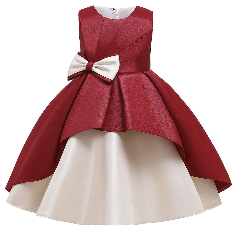 Robe de princesse d'été pour enfants fille arc anniversaire robes de fête de mariage enfants Costume de noël vêtements 3-10Y