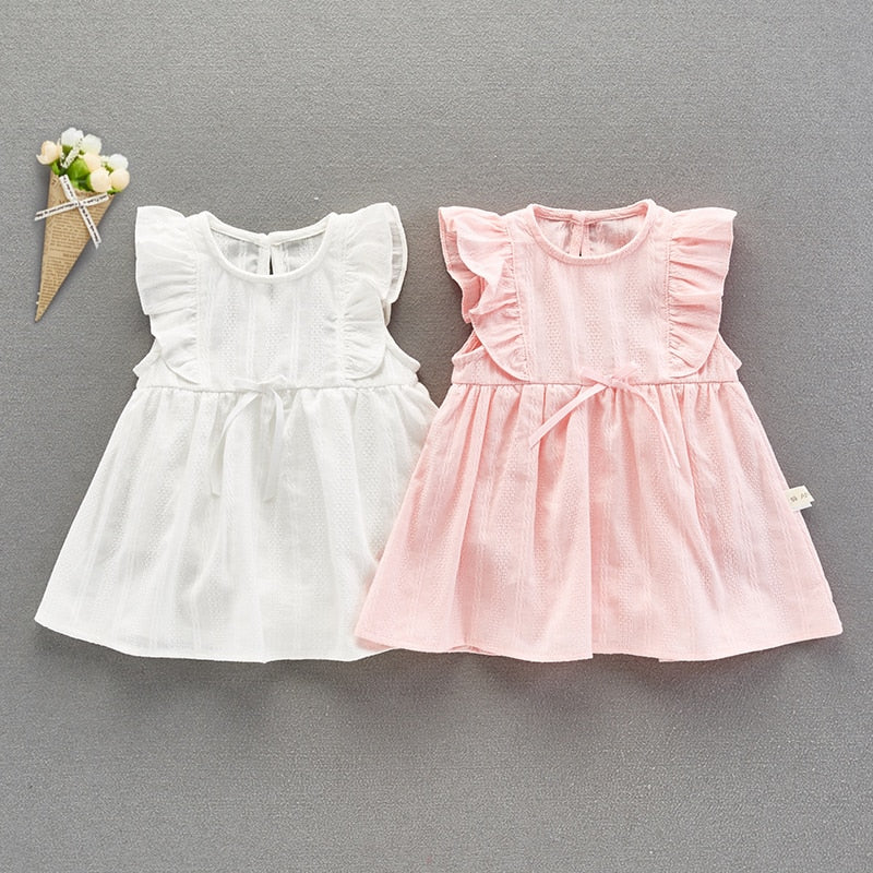 Baby summer cool bodysuit infant girls princess dress baby christening baptism gown birthday party princess dress cute