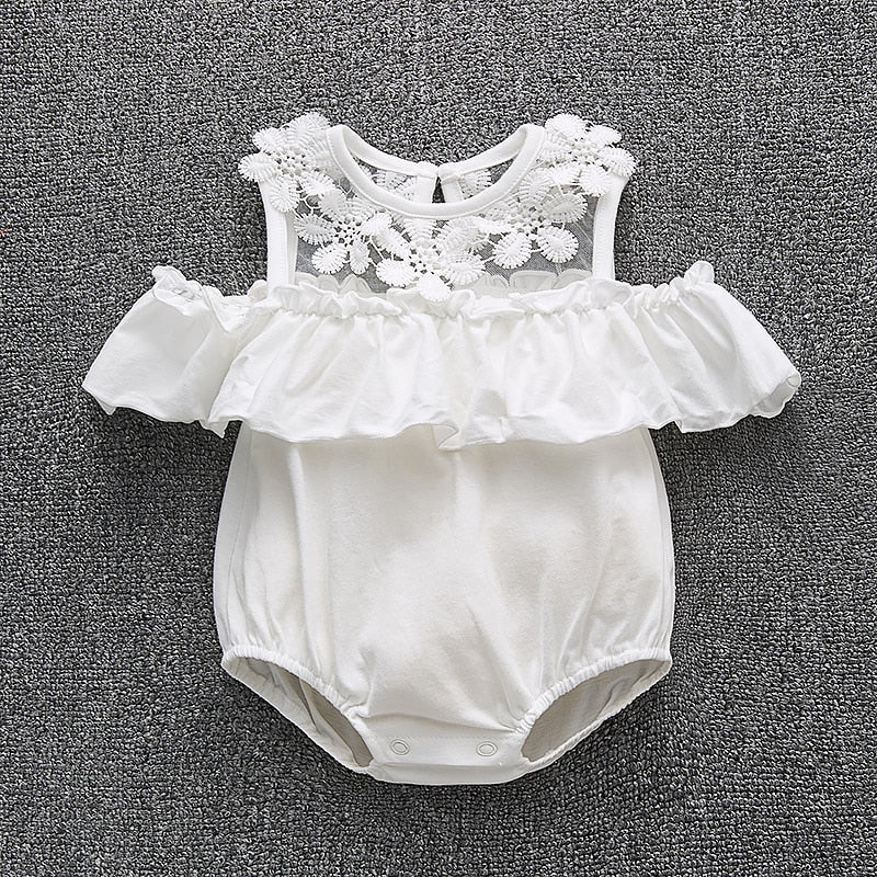 infant Baby summer bodysuit girls wedding daily bodysuit cotton jumpers baby playsuit baby dress