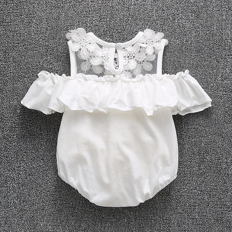 infant Baby summer bodysuit girls wedding daily bodysuit cotton jumpers baby playsuit baby dress