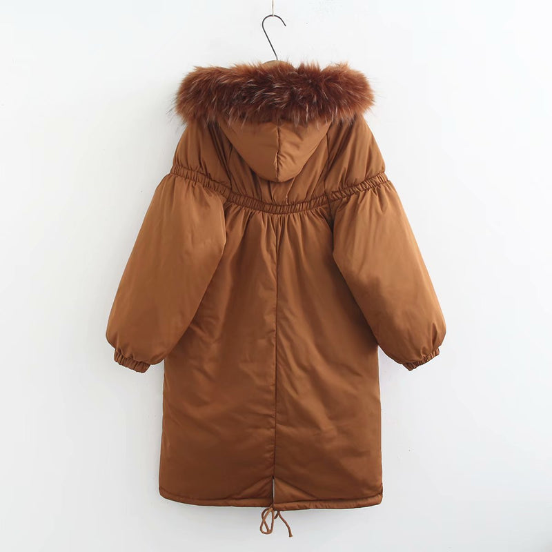 Winter Jackets Casual Fur Collar Hooded Jacket Warm Thick Coat Women's Coat puffer jacket woman jacket