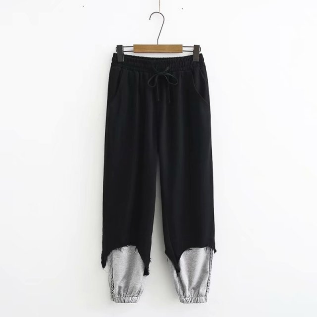 Women's Elastic Waist Casual Pants Oversized Sportswear Pants