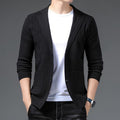 Men's Autumn Sweater Simple Suit Collar Long Sleeve Coat