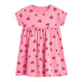 New Summer Baby Girls Clothes Dress Toddler Cotton Insect Causal Pink Dresses for Kids 2-7 Years