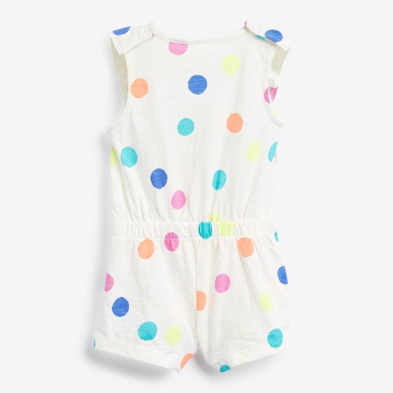 Children Cotton Toddler Baby Girl Clothes polka dot Romper Jumpsuit Playsuit Sunsuit Summer Clothing for kids 2-7 years