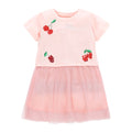 Frocks for Girls Summer Baby Girl Children Clothes Toddler Cotton Fruit Sequined Casual Dress for Kids 2-7 Years