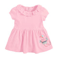 Summer Baby Girls Clothes Brand Dress Toddler Cotton Pink Insect Applique Cute Dresses for Kids 2-7 Years