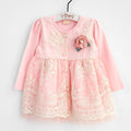 Baby Girls Clothing for Babies Autumn Christmas Toddler Infant Lace Embroidery Pearls Princess Dress Outfits with Flower 0-2T