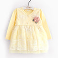 Baby Girls Clothing for Babies Autumn Christmas Toddler Infant Lace Embroidery Pearls Princess Dress Outfits with Flower 0-2T