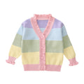 Autumn Baby Girls Sweaters Striped Kids Clothes Cotton Children Knitted Sweater Coat Cute Cardigan Jacket 0-6Y