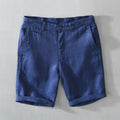 Linen Shorts for Men Summer Solid White Loose Holiday Shorts Man Casual Button Fly Short Pants