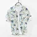 Beach hawaiian Shirt for Men Summer New Vacation Tops Male Thin Slim Fit Button Up Retro Clothes