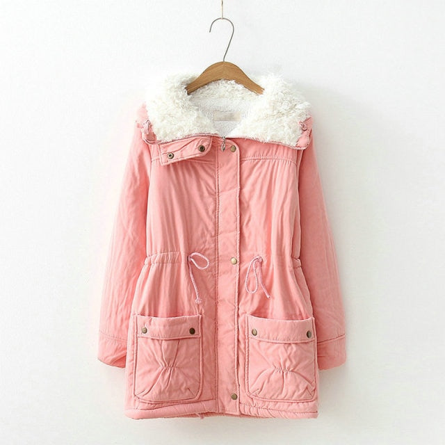 Parkas Female Women Winter Coat Thickening Cotton Winter Jacket Womens Outwear Parkas for Women Winter